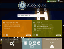 Tablet Screenshot of algonquin.org